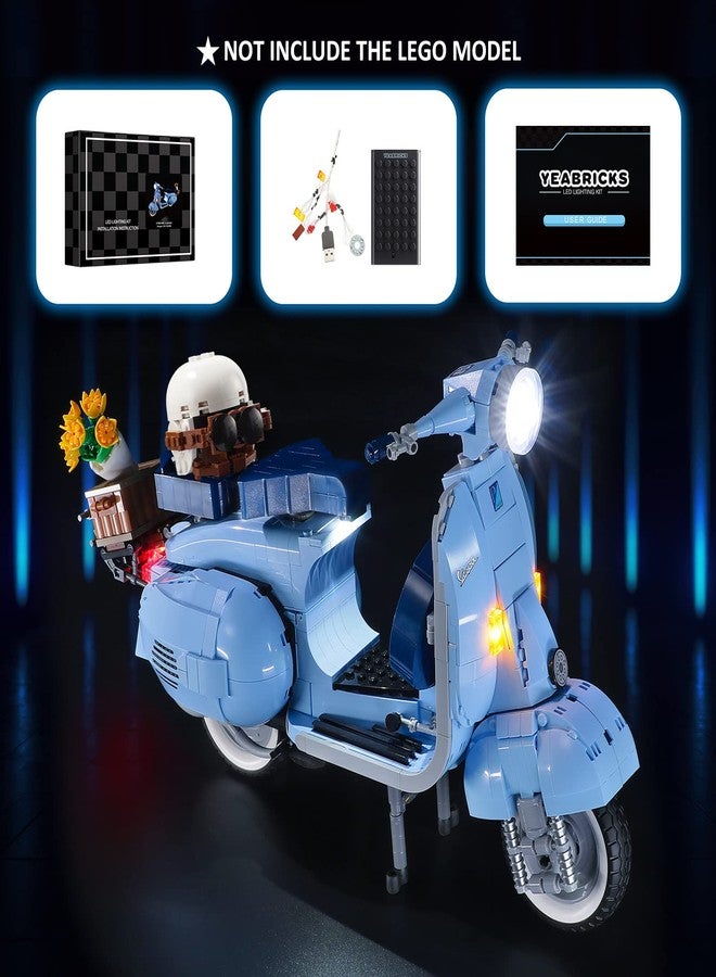 YEABRICKS LED Light Kit for Lego - Creator Vespa 125 Building Blocks Model, LED Light Set Compatible with 10298(Lego Set NOT Included) - Image 5